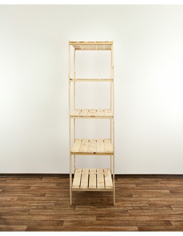 Regały - MAXI Surowy Regał Drewniany 166,4x80x50 cm 5 Półek ażurowych - product 7