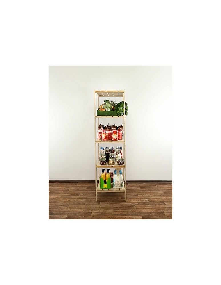 Regały - MAXI Surowy Regał Drewniany 166,4x80x50 cm 5 Półek ażurowych - product b2b.wamar.biz 8