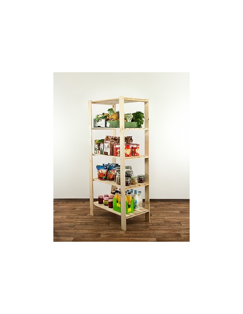 Regały - MAXI Surowy Regał Drewniany 166,4x80x50 cm 5 Półek ażurowych - product b2b.wamar.biz 9