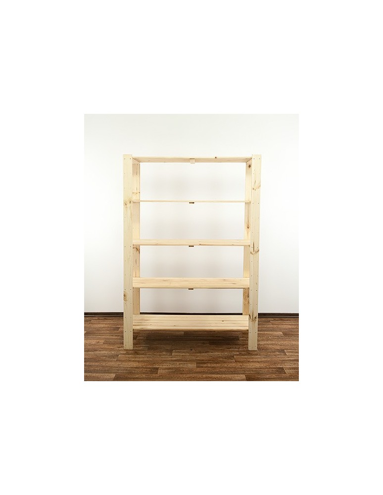 Regały - MAXI Surowy Regał Drewniany 166,4x120x50 cm 5 Półek ażurowych - product b2b.wamar.biz 5