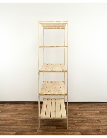 Regały - MAXI Surowy Regał Drewniany 166,4x120x50 cm 5 Półek ażurowych - product 7