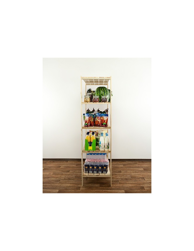 Regały - MAXI Surowy Regał Drewniany 166,4x120x50 cm 5 Półek ażurowych - product b2b.wamar.biz 8