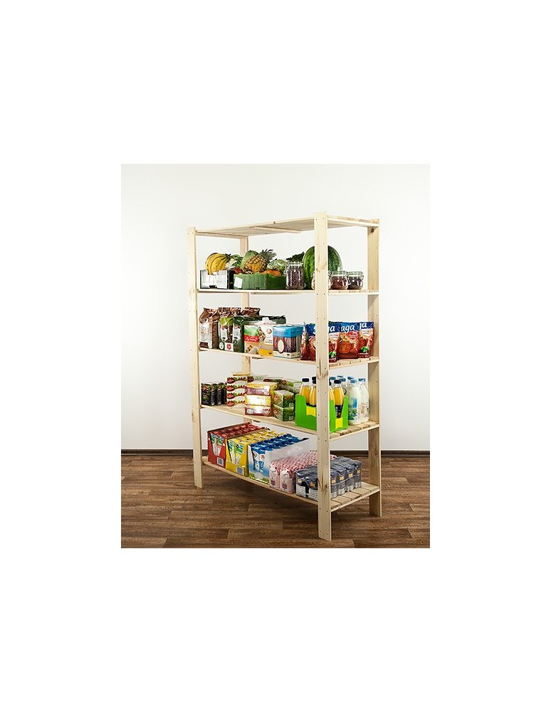 Regały - MAXI Surowy Regał Drewniany 166,4x120x50 cm 5 Półek ażurowych - product b2b.wamar.biz 9