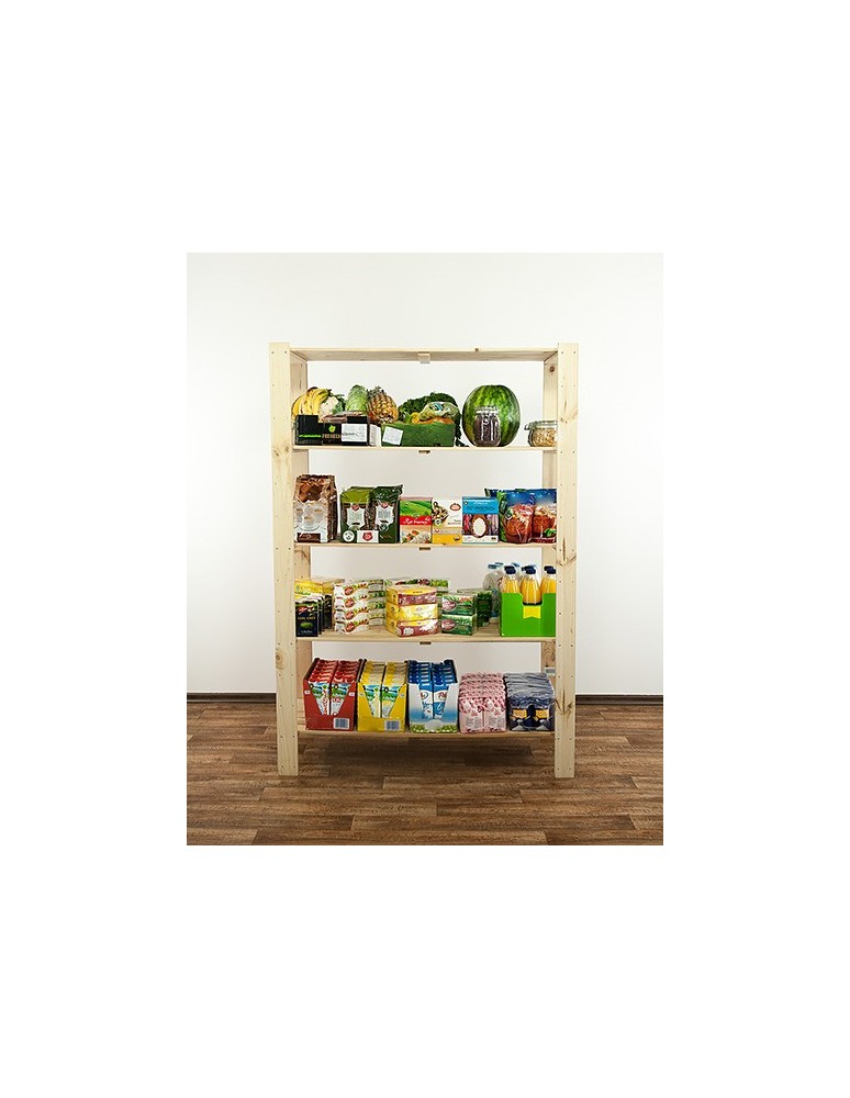 Regały - MAXI Surowy Regał Drewniany 166,4x120x50 cm 5 Półek ażurowych - product b2b.wamar.biz 10