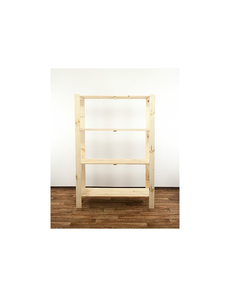 Regały - MAXI Surowy Regał Drewniany 166,4x120x50 cm 4 Półki ażurowe - product b2b.wamar.biz 5