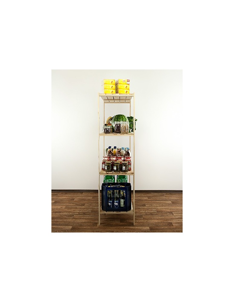 Regały - MAXI Surowy Regał Drewniany 166,4x120x50 cm 4 Półki ażurowe - product b2b.wamar.biz 8