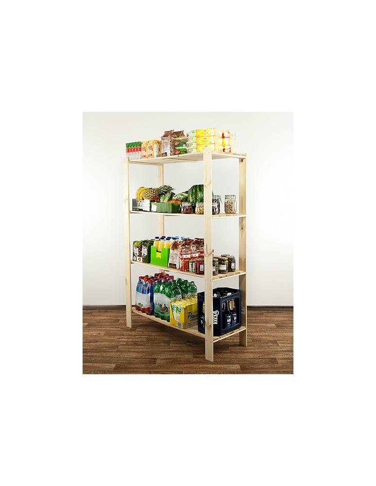 Regały - MAXI Surowy Regał Drewniany 166,4x120x50 cm 4 Półki ażurowe - product b2b.wamar.biz 9