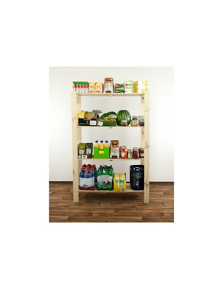 Regały - MAXI Surowy Regał Drewniany 166,4x120x50 cm 4 Półki ażurowe - product b2b.wamar.biz 10