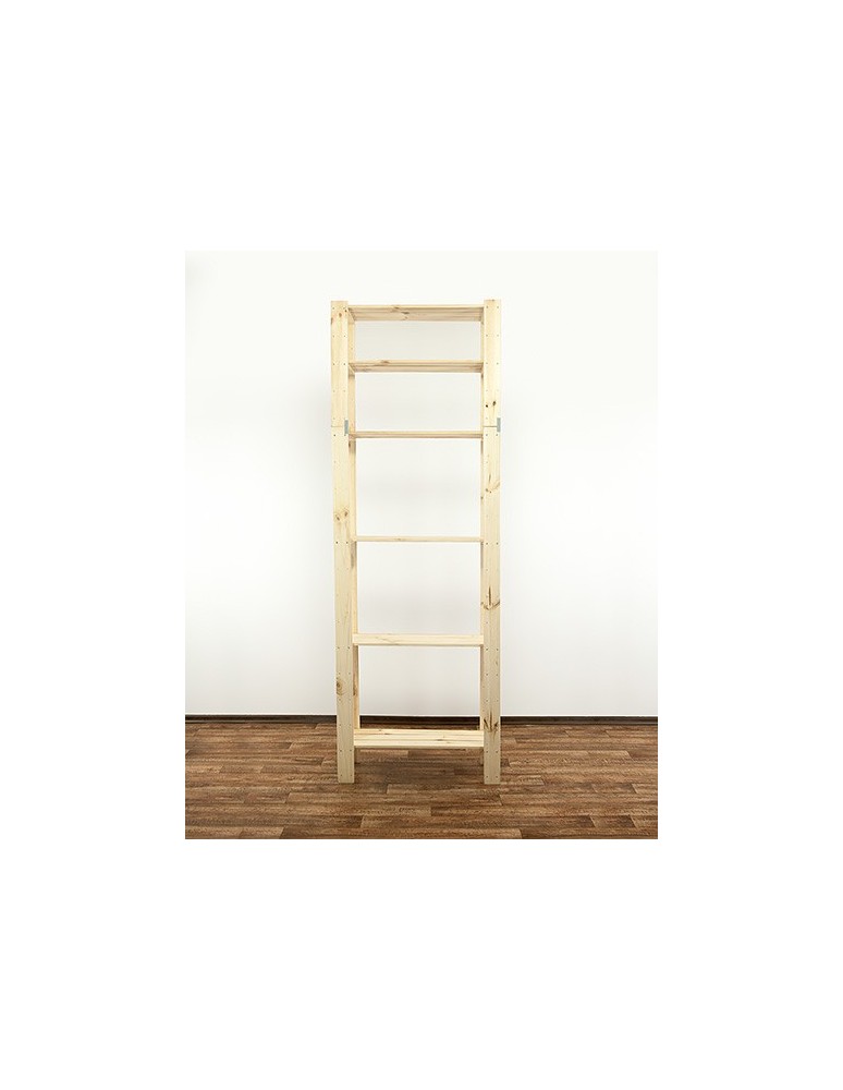 Regały - MAXI Surowy Regał Drewniany 230x80x30 cm 6 Półek ażurowych - product b2b.wamar.biz 2