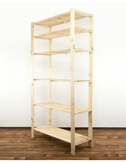 MAXI Surowy Regał Drewniany 230x120x50 cm 6 Półek ażurowych - product 2