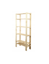 MAXI Surowy Regał Drewniany 166,4x80x30 cm 4 Półki ażurowe 2 Półki na butelki