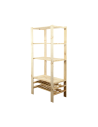 MAXI Surowy Regał Drewniany 166,4x80x50 cm 4 Półki ażurowe 2 Półki na butelki