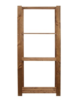 MAXI Brązowy Regał Drewniany 166,4x80x30 cm 4 Półki ażurowe - product 2