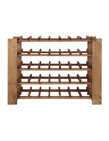 Regały - MAXI Regał Drewniany na 35 butelek 64x80x30 cm Olcha - product 3