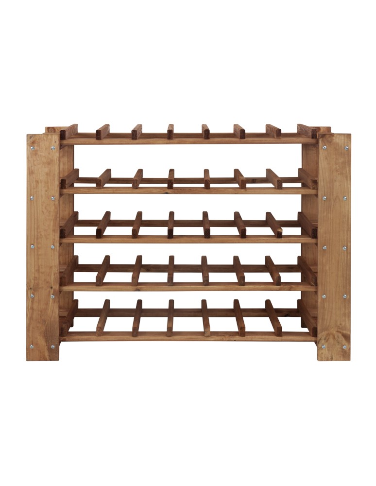 Regały - MAXI Regał Drewniany na 35 butelek 64x80x30 cm Olcha - product b2b.wamar.biz 3