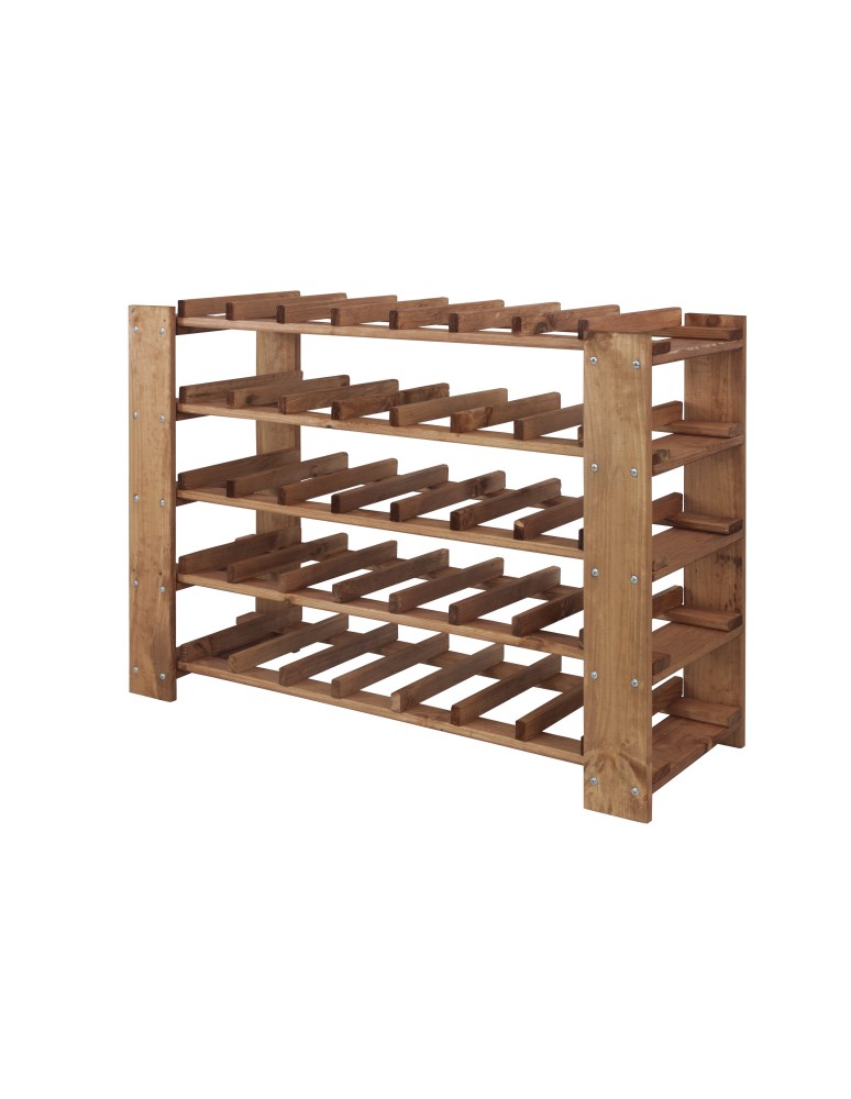 Regały - MAXI Regał Drewniany na 35 butelek 64x80x30 cm Olcha - product b2b.wamar.biz 4