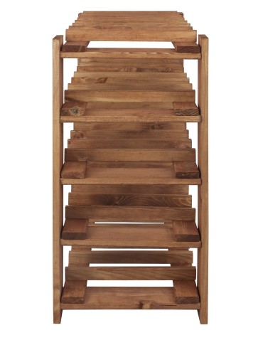 Regały - MAXI Regał Drewniany na 35 butelek 64x80x30 cm Olcha - product 5