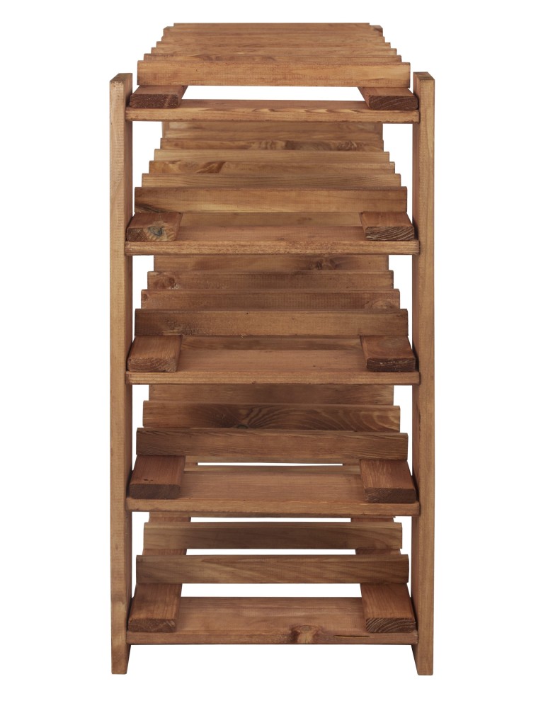 Regały - MAXI Regał Drewniany na 35 butelek 64x80x30 cm Olcha - product b2b.wamar.biz 5