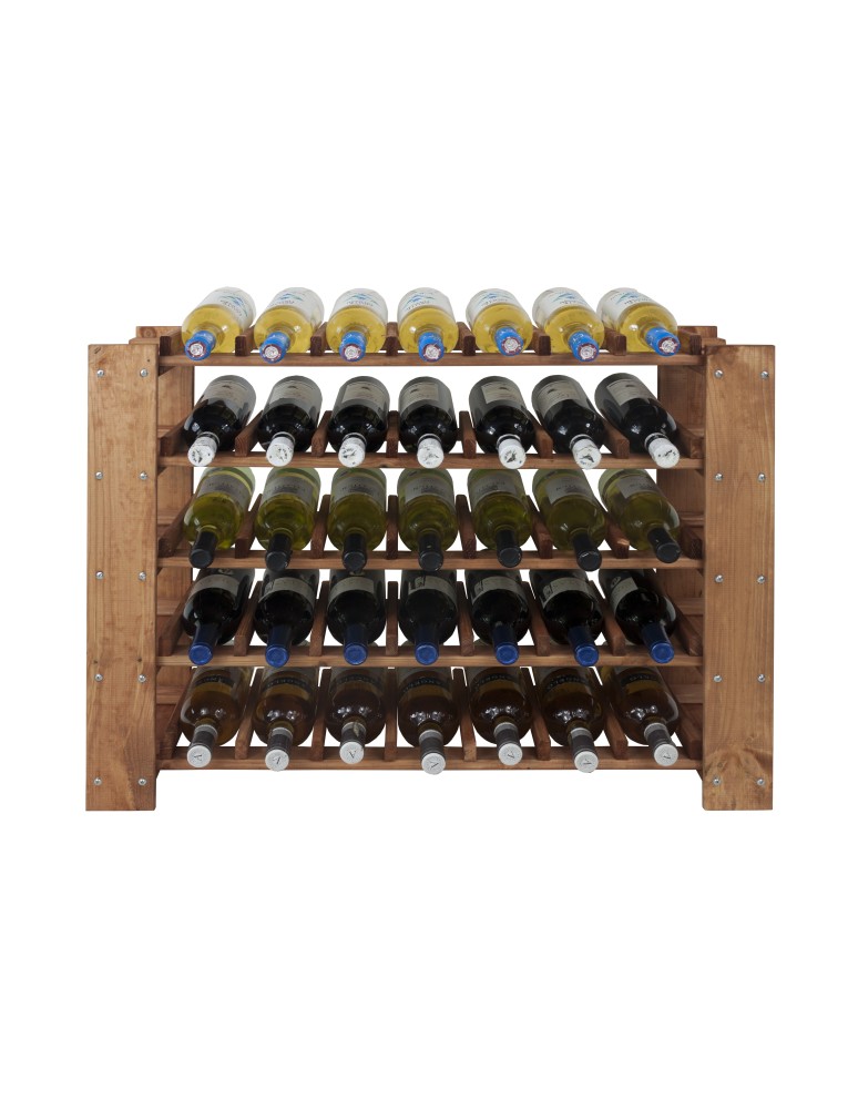 Regały - MAXI Regał Drewniany na 35 butelek 64x80x30 cm Olcha - product b2b.wamar.biz 6