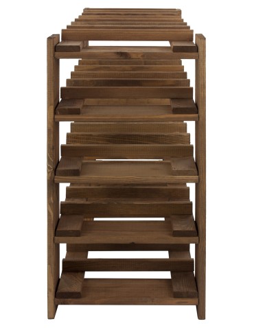 Regały - MAXI Regał Drewniany na 35 butelek 64x80x30 cm Brązowy - product 6