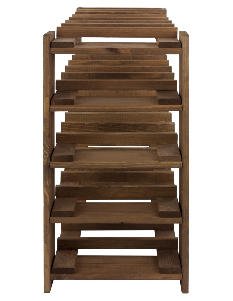 Regały - MAXI Regał Drewniany na 35 butelek 64x80x30 cm Brązowy - product b2b.wamar.biz 6
