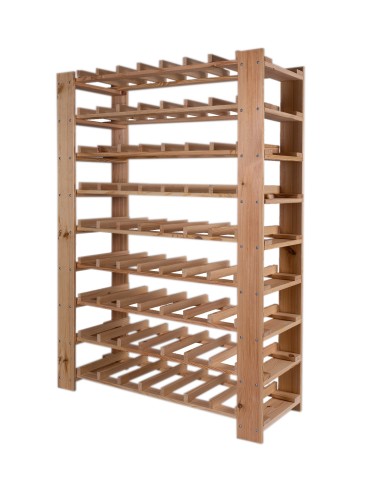 MAXI Regał Drewniany na 63 butelki 115x80x30 cm Surowy - product 2