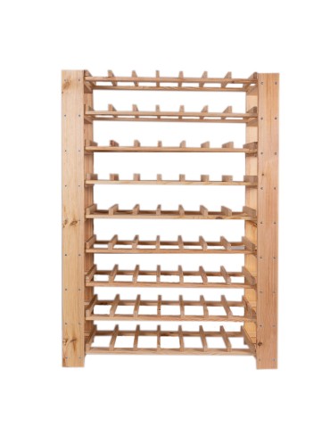 Regały - MAXI Regał Drewniany na 63 butelki 115x80x30 cm Surowy - product 3