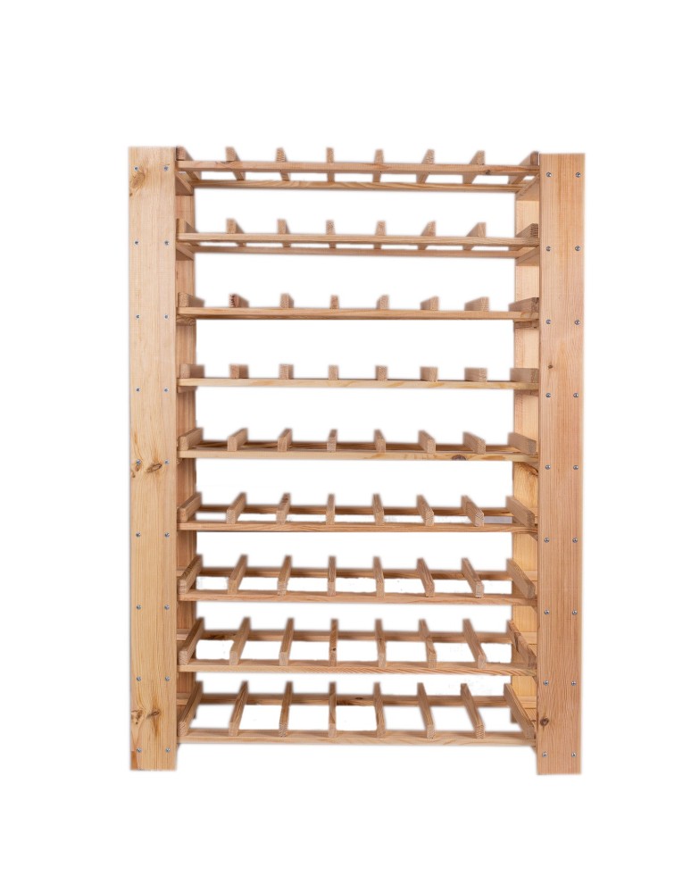 Regały - MAXI Regał Drewniany na 63 butelki 115x80x30 cm Surowy - product b2b.wamar.biz 3