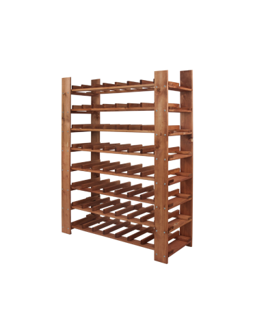 MAXI Regał Drewniany na 63 butelki 115x80x30 cm Olcha