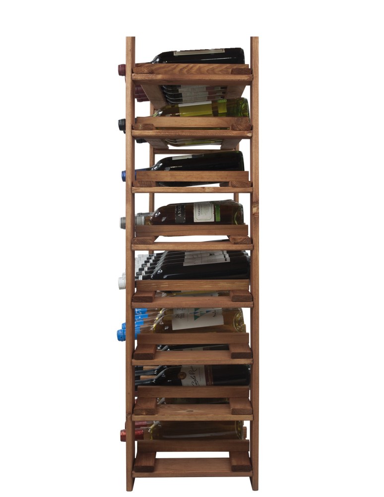 Regały - MAXI Regał Drewniany na 63 butelki 115x80x30 cm Olcha - product b2b.wamar.biz 2