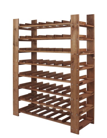 Regały - MAXI Regał Drewniany na 63 butelki 115x80x30 cm Olcha - product 4