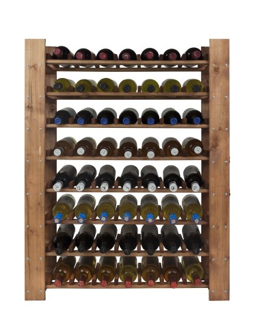 Regały - MAXI Regał Drewniany na 63 butelki 115x80x30 cm Olcha - product 6
