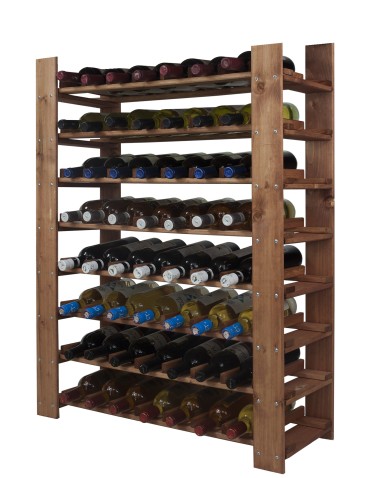 Regały - MAXI Regał Drewniany na 63 butelki 115x80x30 cm Olcha - product 7