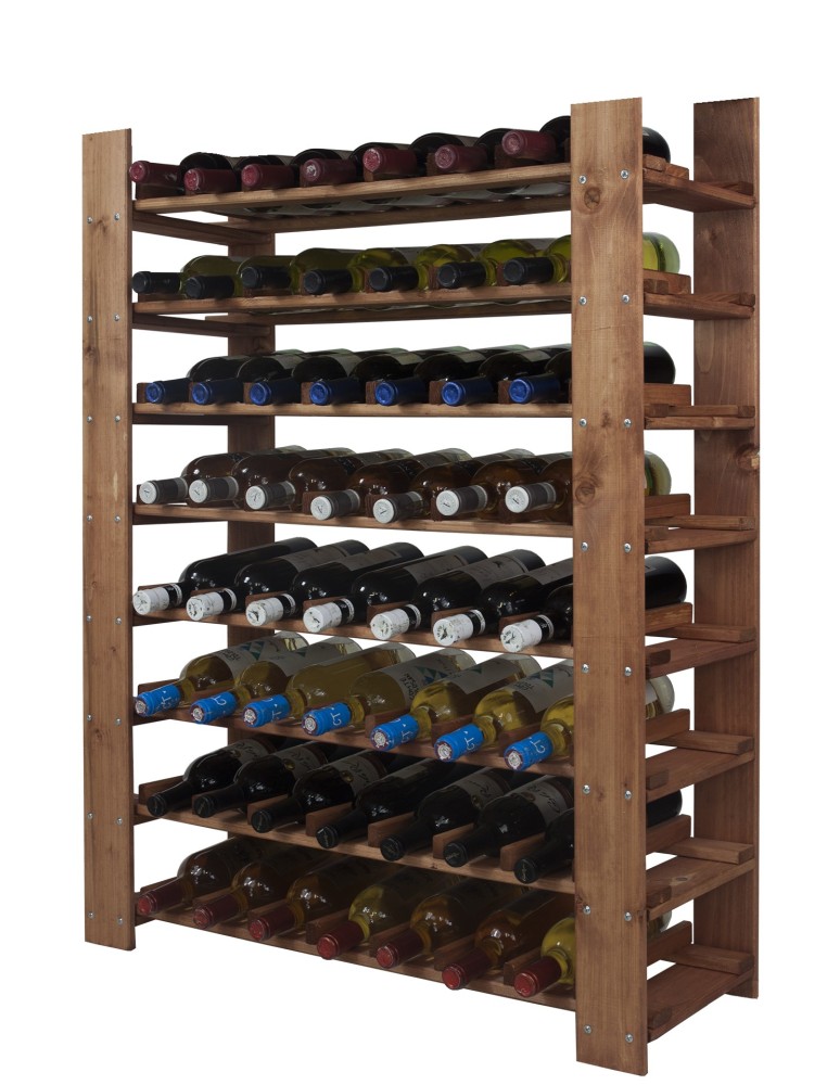 Regały - MAXI Regał Drewniany na 63 butelki 115x80x30 cm Olcha - product b2b.wamar.biz 7