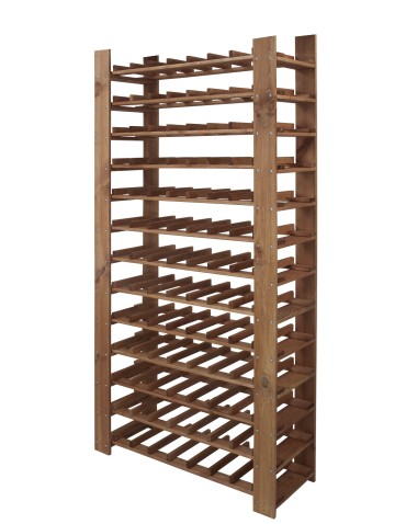 Regały - Regał Drewniany na 91 butelek 166,4x80x30 cm Olcha - product 4