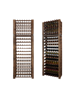 MAXI Regał Drewniany na 126 butelek 230x80x30 cm Brązowy