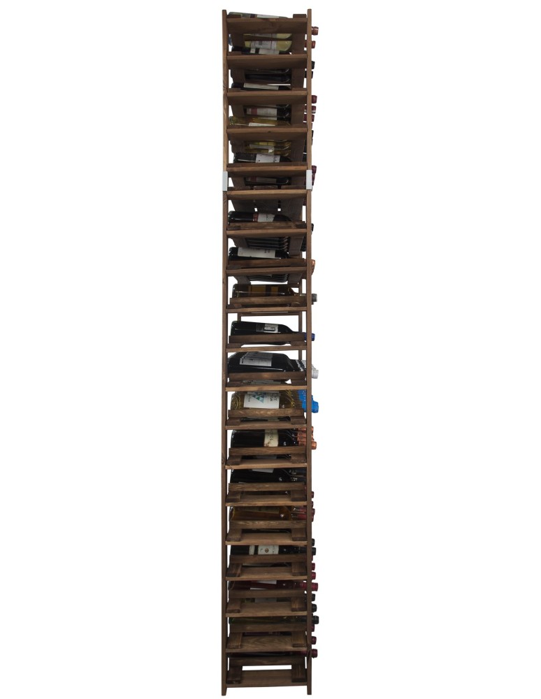 Regały - MAXI Regał Drewniany na 126 butelek 230x80x30 cm Brązowy - product b2b.wamar.biz 2