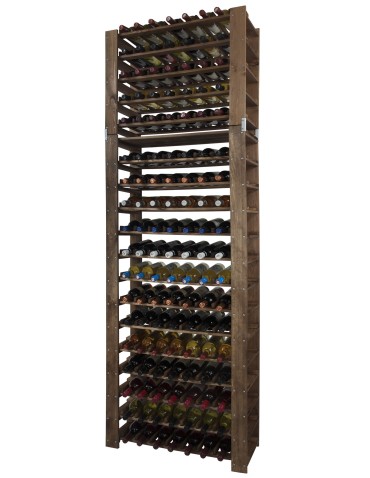 Regały - MAXI Regał Drewniany na 126 butelek 230x80x30 cm Brązowy - product 3