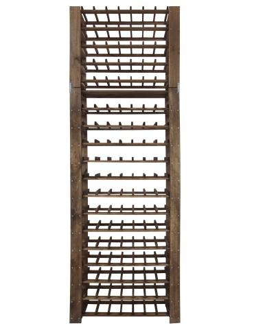 Regały - MAXI Regał Drewniany na 126 butelek 230x80x30 cm Brązowy - product 4