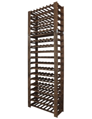 Regały - MAXI Regał Drewniany na 126 butelek 230x80x30 cm Brązowy - product 5