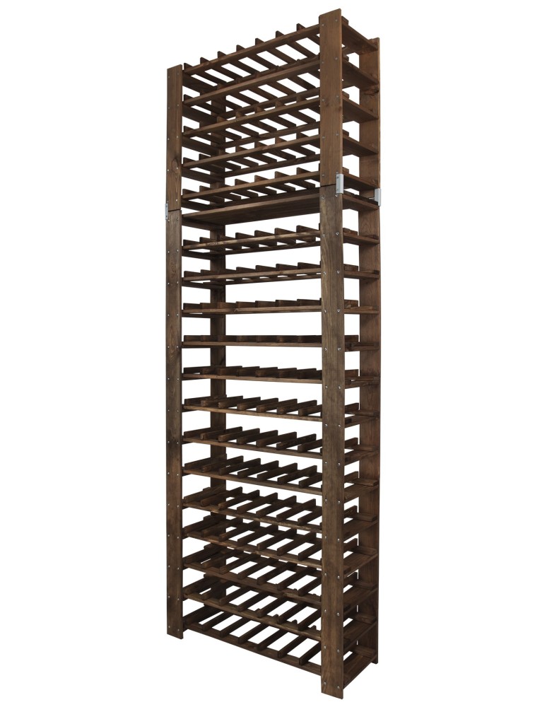 Regały - MAXI Regał Drewniany na 126 butelek 230x80x30 cm Brązowy - product b2b.wamar.biz 5