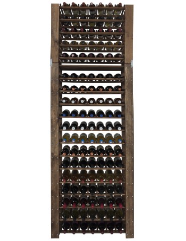 Regały - MAXI Regał Drewniany na 126 butelek 230x80x30 cm Brązowy - product 7