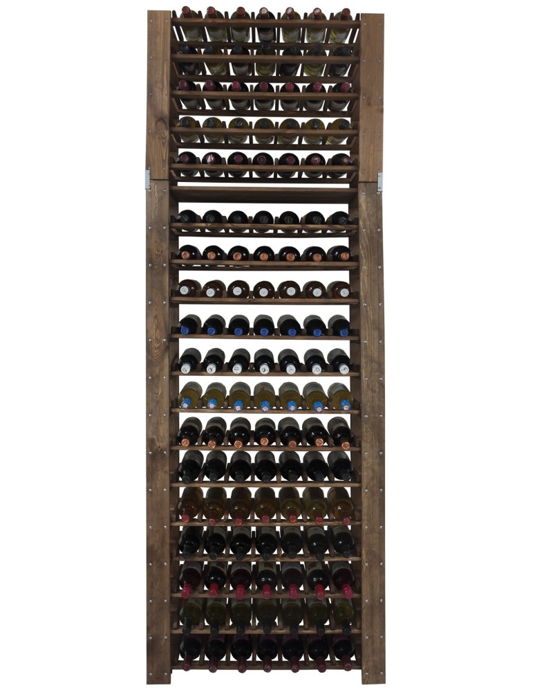 Regały - MAXI Regał Drewniany na 126 butelek 230x80x30 cm Brązowy - product b2b.wamar.biz 7