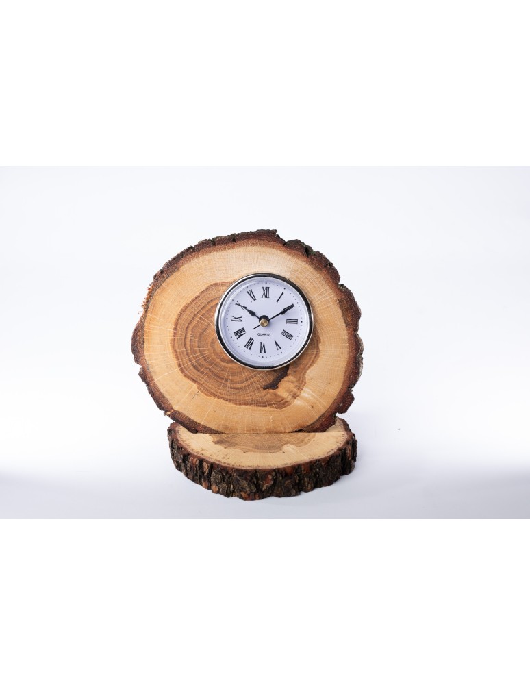 Zegary i Stacje Pogodowe - Zegar Stojący na Kominek /Dębowy z Korą - product b2b.wamar.biz 2