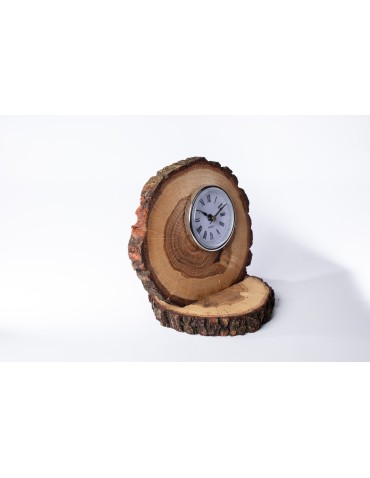 Zegary i Stacje Pogodowe - Zegar Stojący na Kominek /Dębowy z Korą - product 4