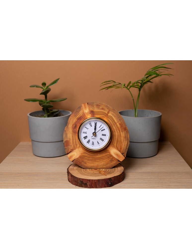 Zegary i Stacje Pogodowe - Zegar Stojący Kominkowy /Modrzew bez kory - product b2b.wamar.biz 2
