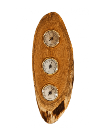 Drewniana Analogowa Stacja Pogodowa Higrometr/Barometr/Termometr