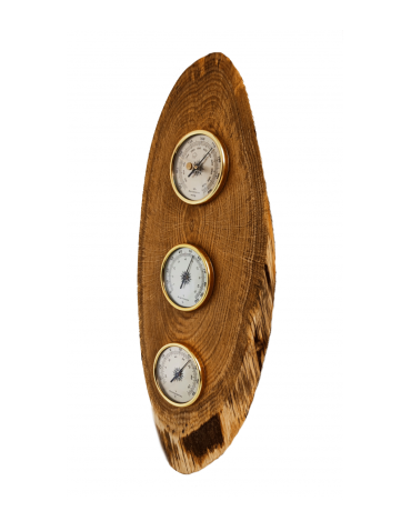 Zegary i Stacje Pogodowe - Drewniana Analogowa Stacja Pogodowa Higrometr/Barometr/Termometr - product 3