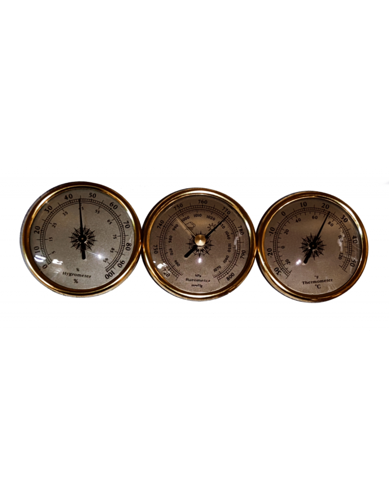Zegary i Stacje Pogodowe - Drewniana Analogowa Stacja Pogodowa Higrometr/Barometr/Termometr - product b2b.wamar.biz 4