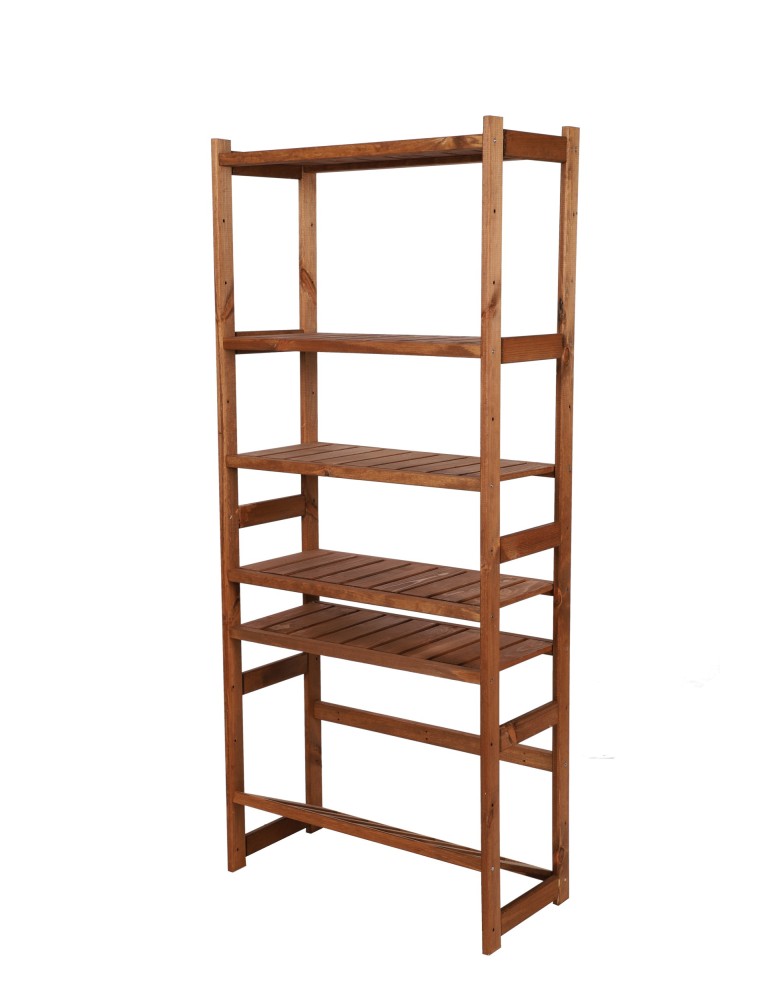 Regały - Regał drewniany do spiżarni LSR P500S1 Brązowy - product b2b.wamar.biz 3